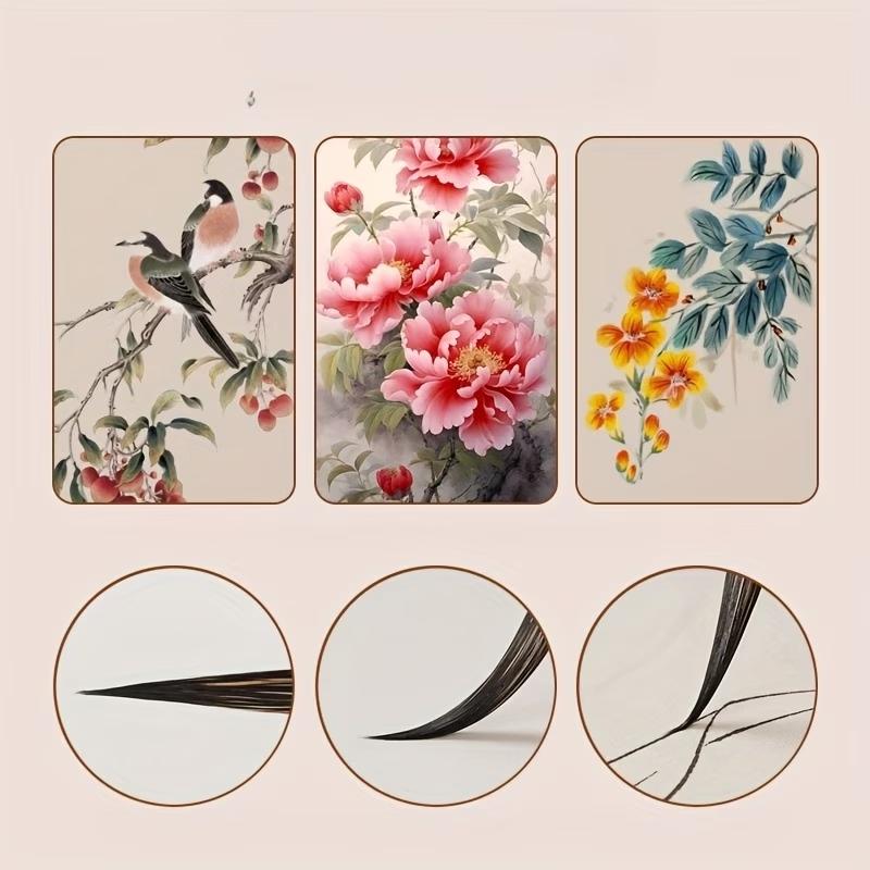 Set of 7 Fine Line Art Brushes - Digital Painting Tool for Intricate Artwork, Chinese Calligraphy, And Precise Designs