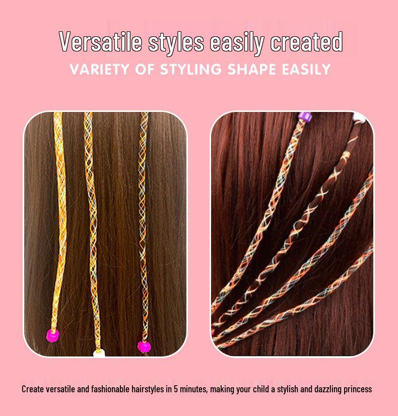Role-Playing Braiding and Rhinestone Hair Machine Toy for Kids