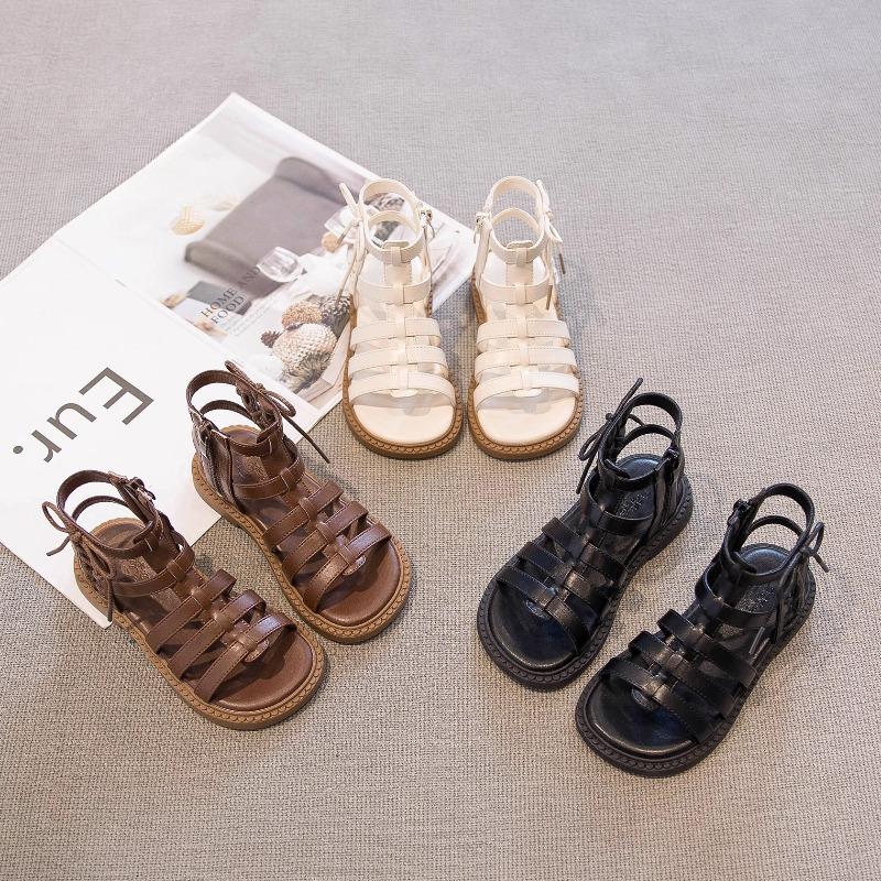 Neue Sommer Sandalen mit offenen Zehen für den Strand, Prinzessinnen-Stil für große und mittelalte Mädchen