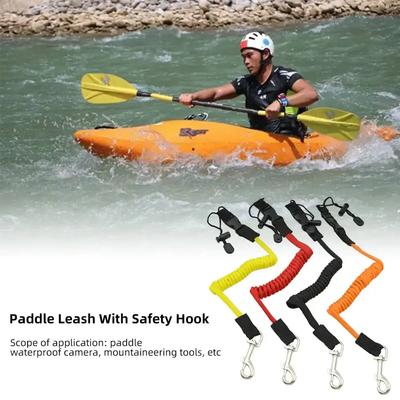 Kayak Paddle Leash Wear-resistant Kayak Canoe Stretchable Kayak Paddle Camping Tent Leash Adjustable Paddle Holder Tool Lanyard