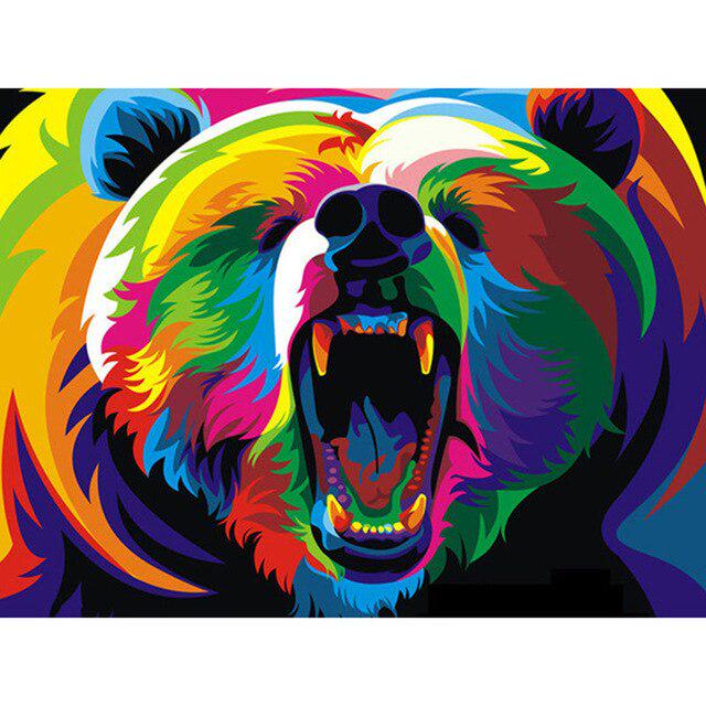 Oljemaleri DIY 5D Diamantmaleri Korssting Tiger Diamantbroderi Dyr Helrund Harpiks Rhinestones Mosaikk Hjemdekor