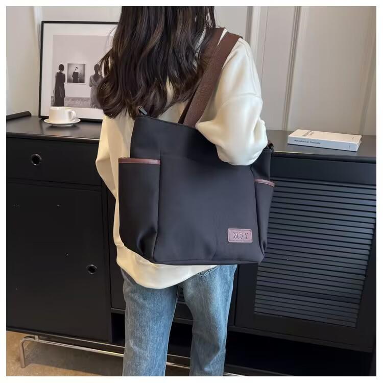 Urban Minimalist Damentasche mit großem Fassungsvermögen, multifunktionale, minimalistische Umhängetasche mit einer Schulter und Reißverschluss