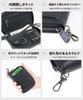 Wallet and Key Genuine Leather Key Case with Smart Card and Coin Purse STREAM [One-piece Case] Men's Key, Holder, - (Black)