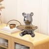 Bear Statue Piggy Bank Modern Sculpture for Holidays Desktop Home Silver