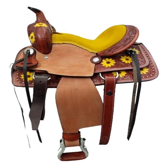 

Западное Премиум Кожаное Седло для Баррел-Рейсинга и Трейлового Коня, Все Размеры. 10 Inch как