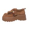 Leather Thick-soled Small Man Increases Height, Fashionable Autumn New Matte Retro Single Shoes