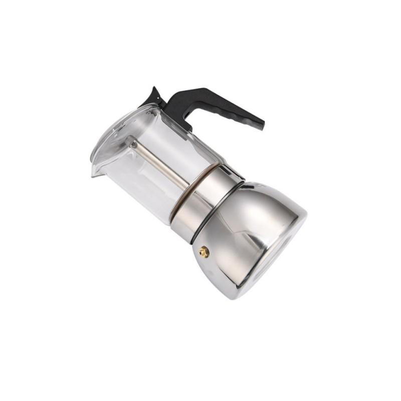 

Мока-горшок из нержавеющей стали Мока-горшок Бытовой кофейник-горшок для ручной заливки Итальянский горшок-мока 200ml