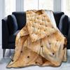 Delicious Food Pattern Soda Crackers Blanket 3D Flannel Funny Warm Throw Blankets for Bedspread Decoration Couch