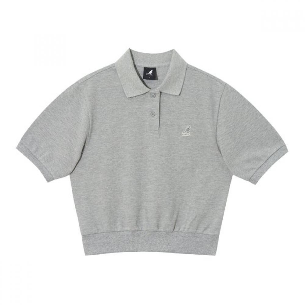 Kangol Women S Pique Shirt 1733 Melange Grey ME