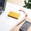 Business Card Genuine Italian Simple and Slim Card Case [Corale] Women's Holder, Leather, Leather, (Red)