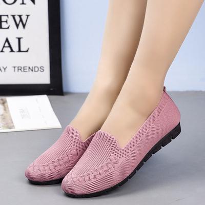 Neue Frühling und Sommer Alte Peking Tuch Schuhe Weibliche Fliegen Gewebte Atmungsaktive Weiche Sohle Pedal Casual Alle-spiel Tanzen schuhe