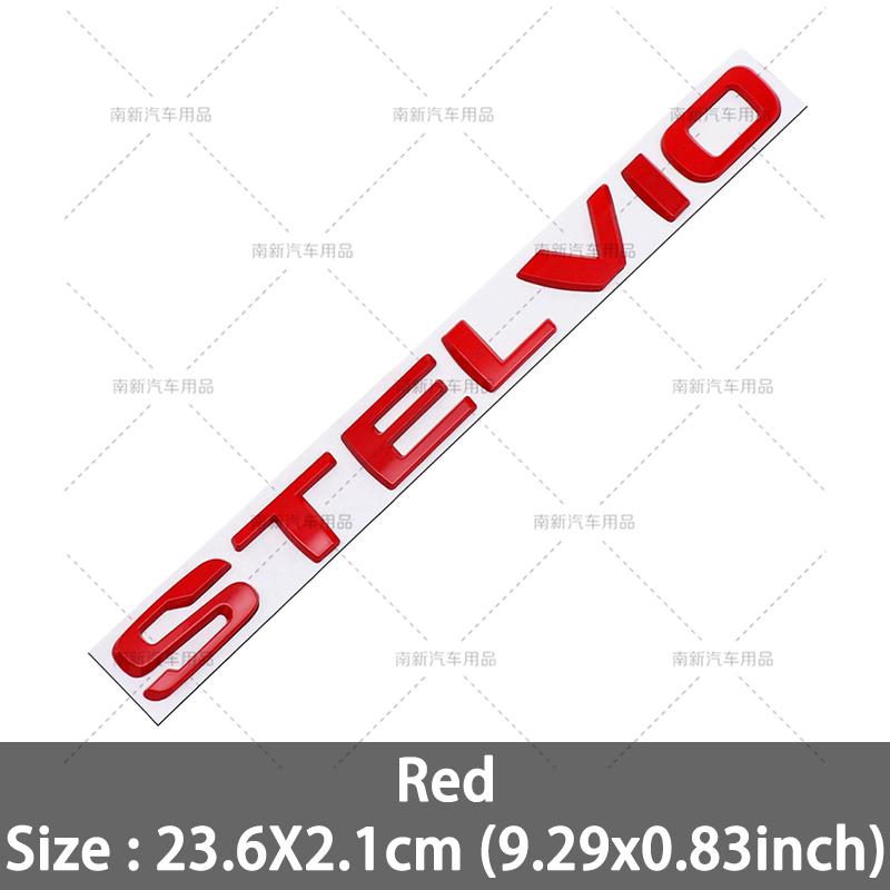 BEZO1 3D Metal Q2 Q4 Letter Badge Rear Giulia Stelvio Trunk Emblem Car Stickers For Alfa Romeo Giulia Stelvio Car Styling Accessories