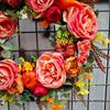 Autumn Door Wreath Christmas Halloween Decoration Pumpkin Berry Pine Cone Maple Artificial Cloth Rattan Material Home decoration