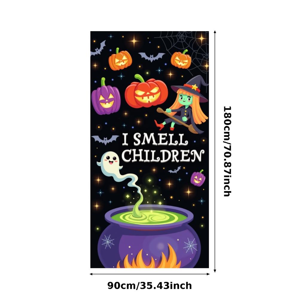 Halloween Banner Kessel Kürbis Banner Halloween Party Banner Farbenfrohes Design für Halloween Party Themenparty