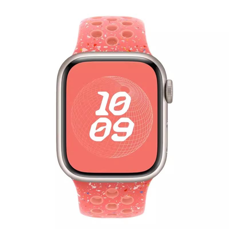 Silicone Band for Apple Watch Bands 45mm 40mm 46mm 44mm 49mm Sport Breathable Watchband Iwatch Series 11 10 9 8 7 SE Ultra Strap