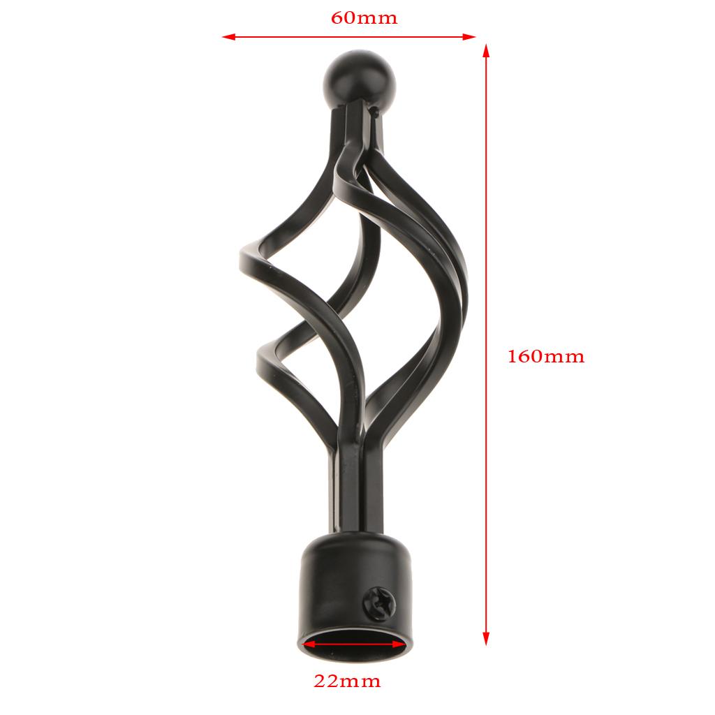 Iron Curtain Pole Brackets Window Curtain Accessories Curtain Rods End Caps for Home Decor Hotel Bar Wall Mounted Support