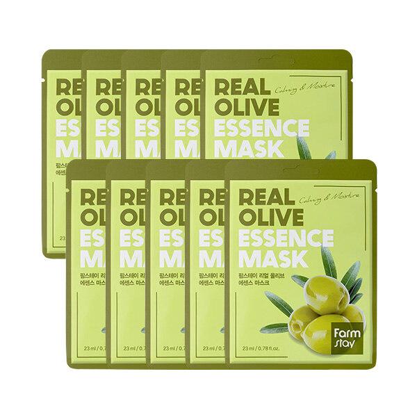 Farmstay_Real Olive Essence Mask 23ml x 10 sheets 10 Real Olives