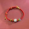Sterling Silver 12 Zodiac Year of the Horse Wine Red Rope Bracelet for Men & Women - Lucky Charm Couple Bracelet