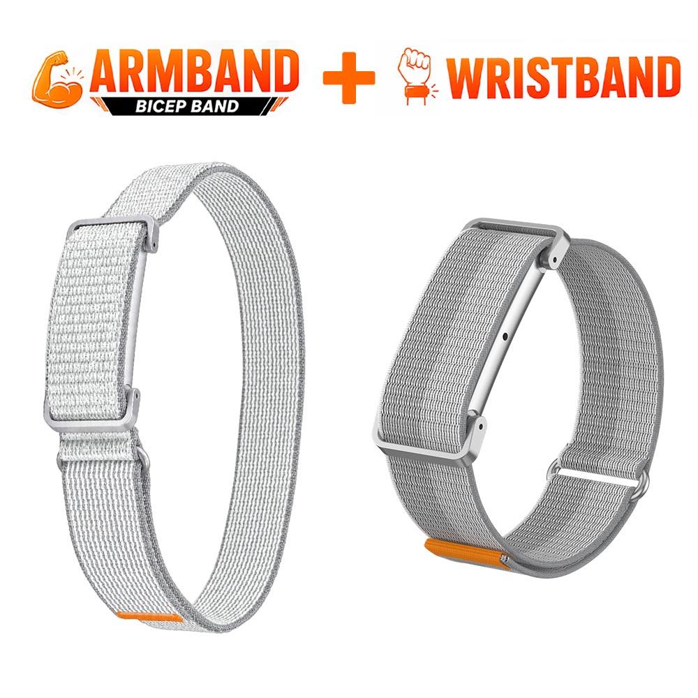 1-2 Pezzi Cinghie per Bicipiti in Nylon per Google Fitbit Air Bands Fitness Tracker Cinturino/Fascia da Braccio Sostitutiva per Google Fitbit Air Straps