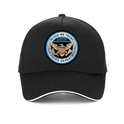 In God We Trust Support Our Police Department Usa Baseball Cap Fashion Usa Eagle Unisex Hat Summer Adjustable Snapback Hats Bone