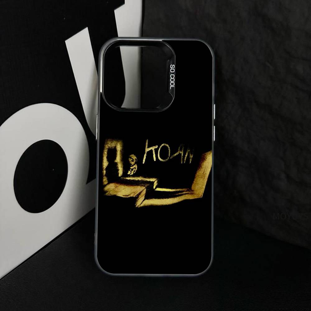 

K-Korn Rock Band frosted Phone Case For iPhone 17 16 15 14 Plus 13 12 11 Pro Max X Xs XR Silver Hard Cover iPhone 16 Plus