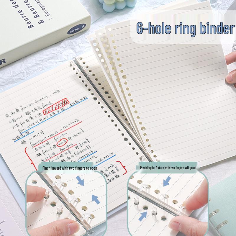 B5 Loseblatt-Notizbuch mit abnehmbarer Hülle | A5 Verdicktes Design | Schonend für die Hände | Perfekt für Gymnasium, Realschule und Bürogebrauch