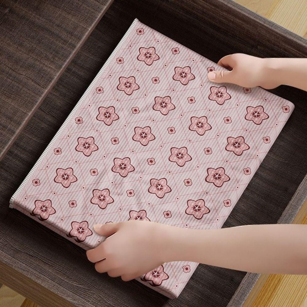 Cherry Blossom Pattern Clothes Quilt Storage Bag Non-woven Fabric Quilt Sorting Bag  Dormitory