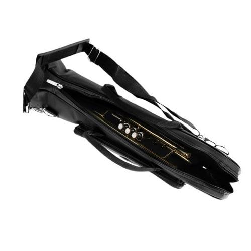 Lightweight Trumpet Case with 8mm Cushion, Perfect for Trumpets and Cornets, Soft Case, 2-Way Carrying, Can Be Used as a Shoulder Bag or Handbag, Blac