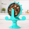 Windmill Cat Treat Dispenser Dispenser, Interactive Rotating Food Toy, Suction Feeder Cup Fun Puzzle for Indoor Cats Solo Play, Mental Stimulation