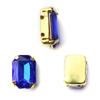 30pcs/lot Square Acrylic Rhinestone Beads Stainless Steel Gold Bottom Sew On Rhinestones For DIY Clothing Headwear Jewelry Decor
