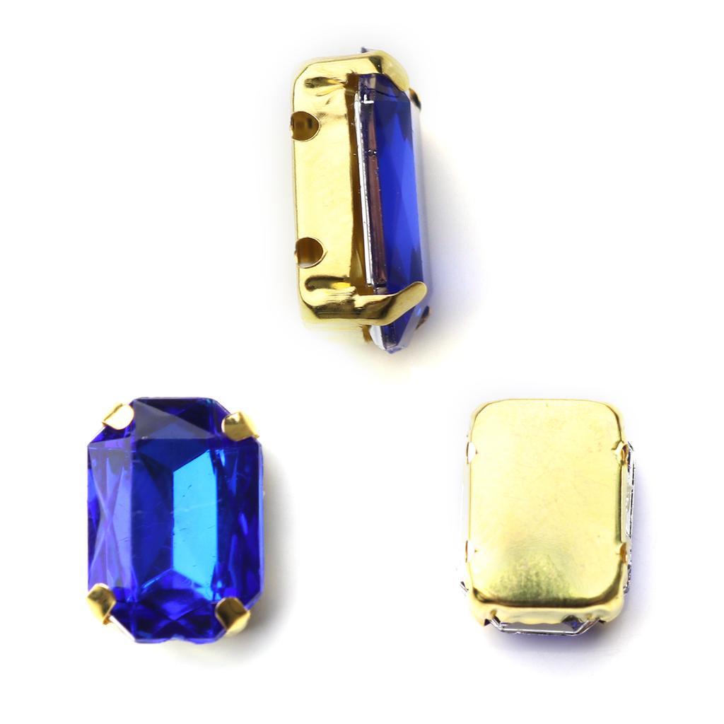 30pcs/lot Square Acrylic Rhinestone Beads Stainless Steel Gold Bottom Sew On Rhinestones For DIY Clothing Headwear Jewelry Decor