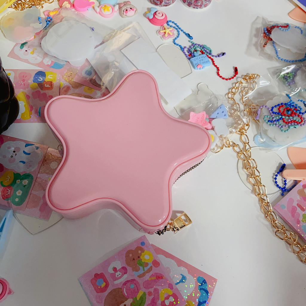 Star Appearance Heartshaped Pvc Cute Jelly Crossbody Bag For Casual Travel