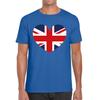 Uk Flag Heart Shape Battle Of Boyne's Queen Platinum Jubilee British Royal Mens Tee Top