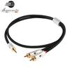 BOAACOUSTIC AUX Audio Standardowy Stereo Mini Wtyk do 2 RCA Męski Kompatybilny z CD DVD Domowy Kabel o Długości 1m, 3.5mm (Czerwony P/Biały L) Adapter, Gracze,