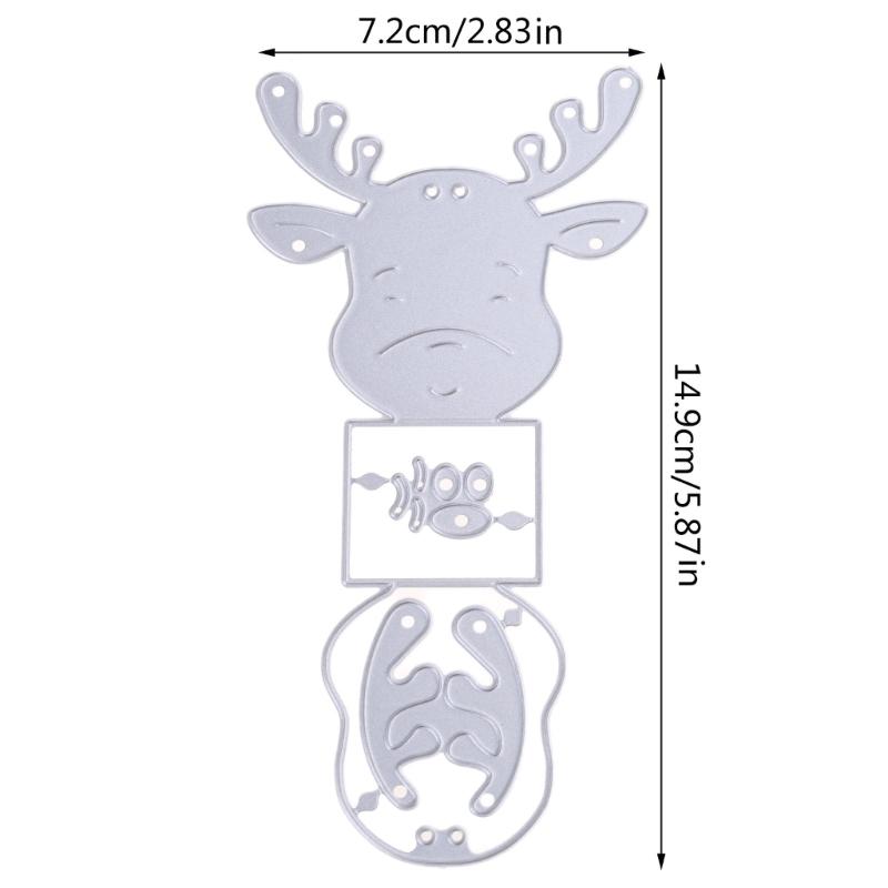 Christmas Cutting Dies Reindeer Die Cuts Templates for Card Making Scrapbooking DIY Papercraft Album Crafts