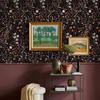 Black Crush Floral PVC Wallpaper Dark Flower Leaves Furniture Renovation Stickers Classic Waterproof Vinyl Bathroom Decor