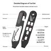Bicycle Wrench Set High Strength Multifunctional Portable Bicycle Tire Levers Ratchet Wrench Kit Bike Tire Prying Rod