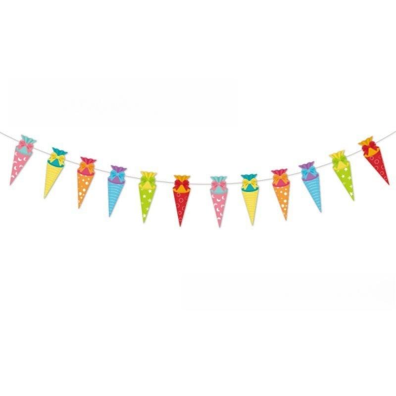 1pc Schulkind Letters Garland Sugar Bags Bunting Hanging Decoration For First Day Of School Schulandfang Banner Party Decor