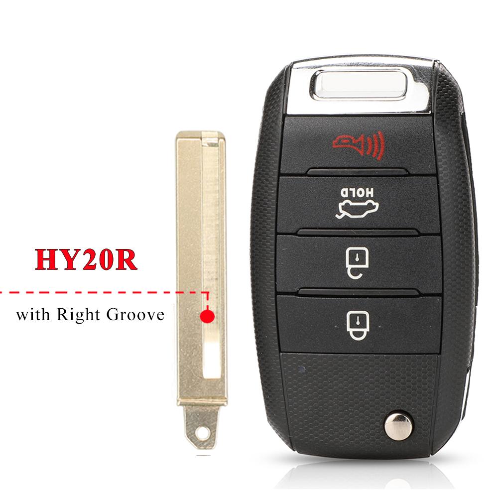 jingyuqin 10pcs 4Button Flip Remote Key Case Shell For KIA K2 K3 K4 K5 Ceed Rio Carens Cerato Sportage Optima Forte Soul Sorento