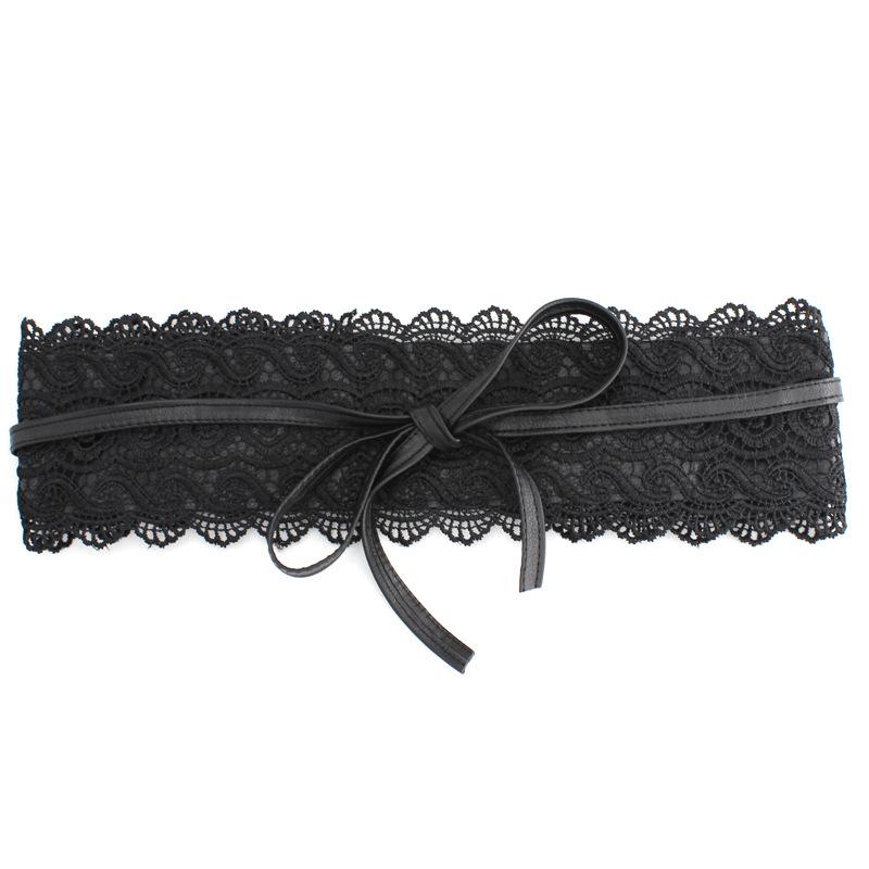Robe Ceinture Large Nouée Sceau de Taille pour Femmes Sangle Décorative en Dentelle Extra Large