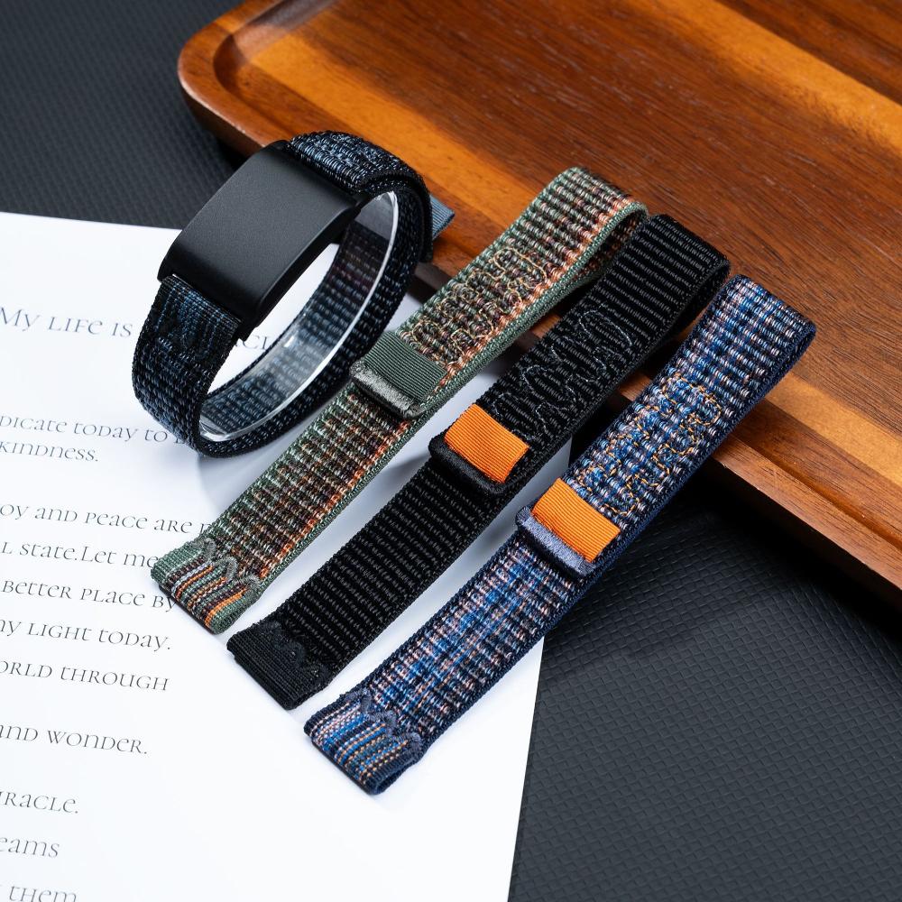 Nylonklockarmband för Whoop 5.0 Armband Vävtyg Klockarmband med Skydd för Whoop 4.0 Sportarmband Magnetiskt Band