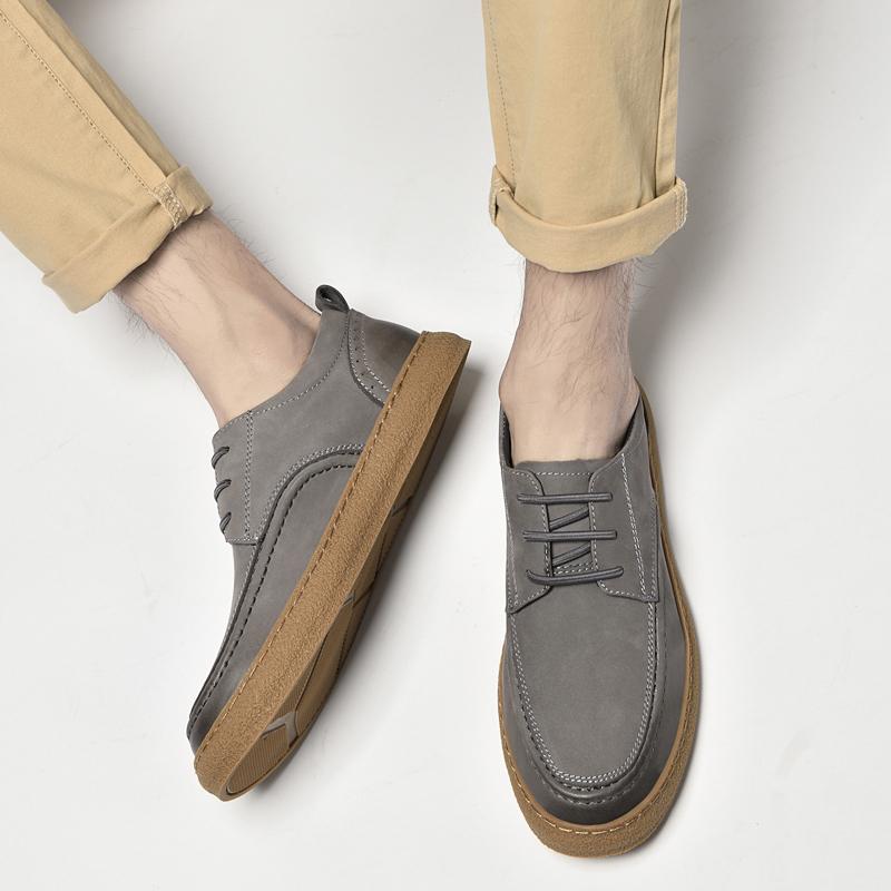 Men Oxfords Suede Leather Dress Shoes Men Casual Shoes Sneakers Luxury Brand  Men Classic Flats Derby Shoes