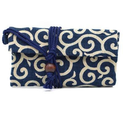 Maruzen Travel Arabesque Wyprodukowano w Granatowym x x 2 cm Portfel, Wzór, Japonia, Niebieski, Ok.. 17.5 9.5