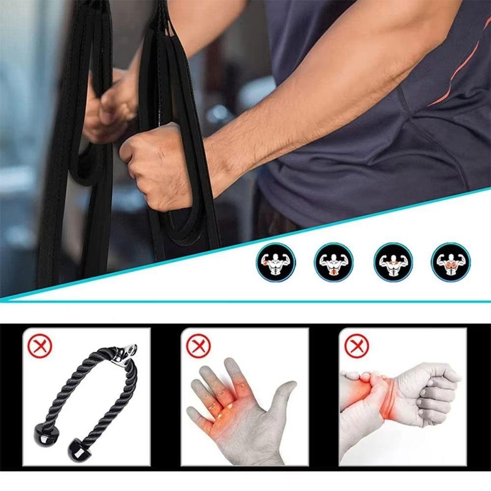 Rutschfestes Seil für Armkraft Muskelaufbau Zugseil Langes Trizepsband Facepulls/Push Downs