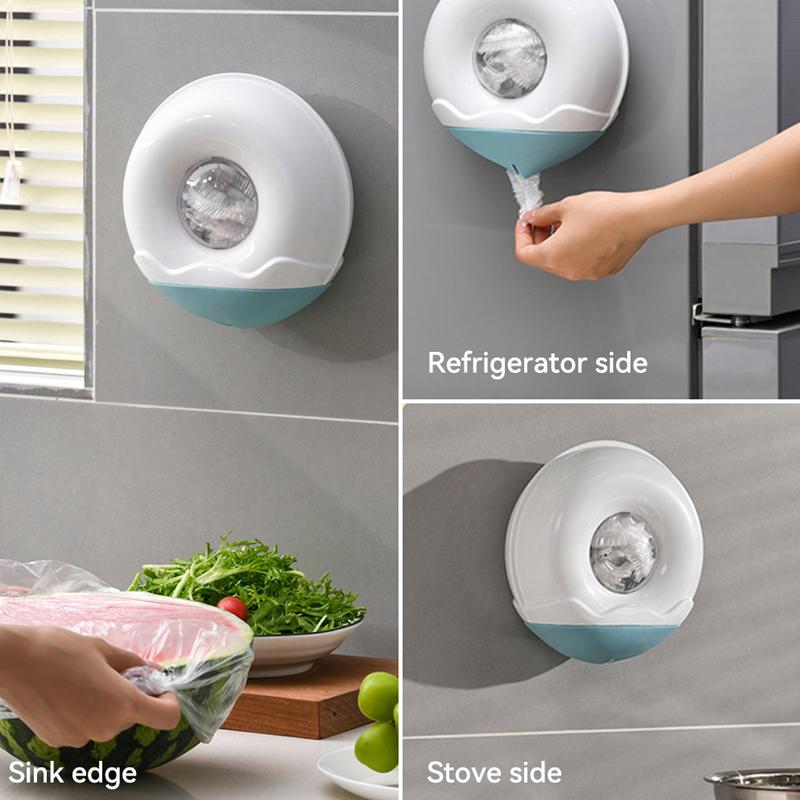 Wall-mounted Plastic Wrap Shower Storage Box Preferred Material Multifunctional Use Plastic Wrap Storage Box Plastic Wrap
