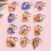 1/12Pcs Disney Winnie the Pooh Acrylic Car Keychain Cute Backpack Pendant Funny Bag Charms Accessories Decoration Holiday Gifts