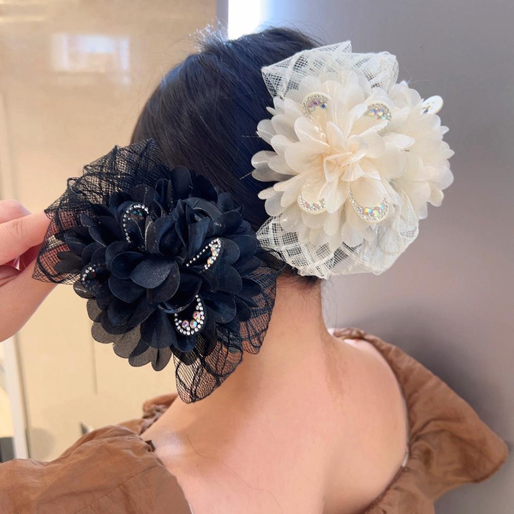 Quasten Haarspange Blume Hai-Klammer Elegante Krabben-Haarspangen für Damen Süße Mode