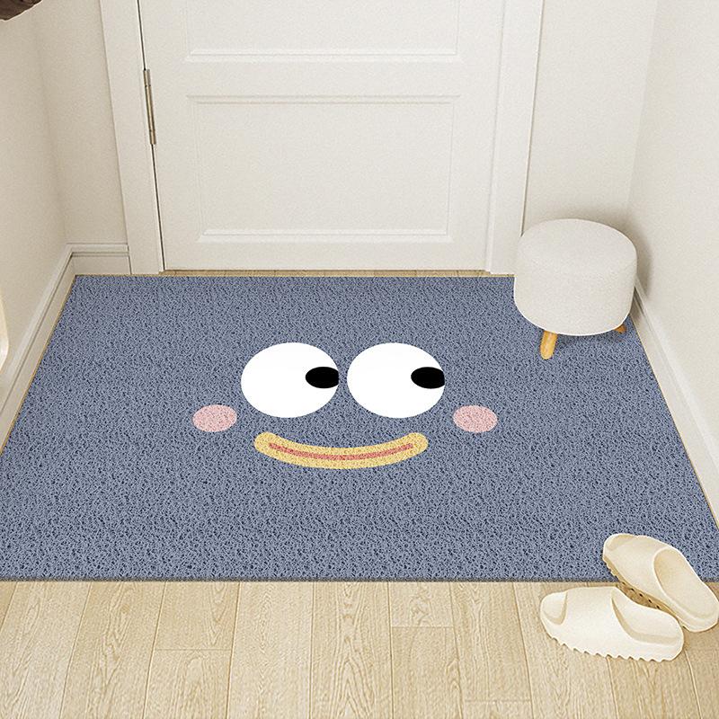 Cartoon Cute Funny Expression Household Entrance Door Floor Mat Non-Slip Can Be Cut And Rubbed Soil Door Floor Mat