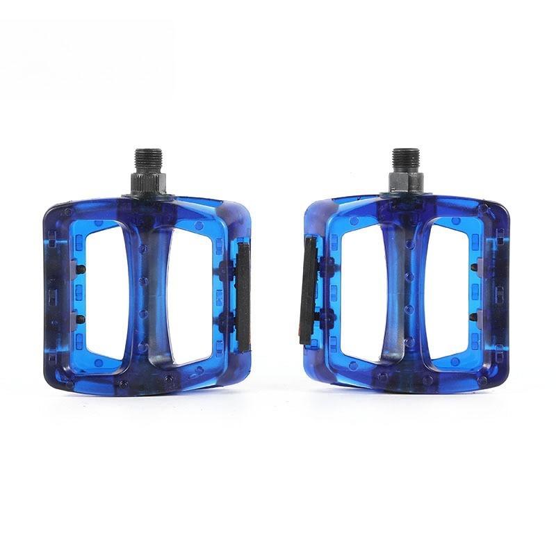 

1 Pair Bicycle Pedals Transparent Plastic Bearing Pedals