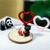 Glass Black Cat Miniature Tiny Colored Glass Cat Ornament Cute Mini Kitty Figurine for Desktop Bookshelf Fairy Garden Micro Landscape Decor